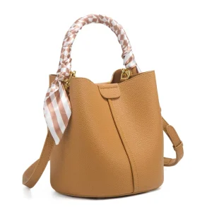 Women’s Luxury Bucket Bag New Large Capacity Commuting Shoulder Crossbody Strap Bow Flap Zipper Closure Multi Use
