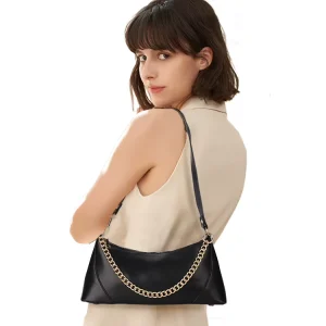 Women’s Luxury Vintage PU Leather Niche Shoulder Bag Custom Crossbody Underarm Design Zip Closure Candy Light Luxury For Ladies
