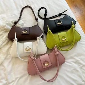 Women’s New Style Motorcycle & Cycling Bags Luxury Designer Handbags PU Vintage Waxed Leather Multi pocket Small Shoulder Bag