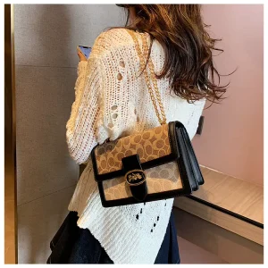 Women’s New Trendy and Fashionable Retro Chain Bag Crossbody Shoulder Small Square Bag
