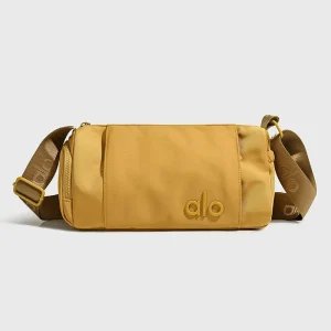 Women’s Nylon Cloth Crossbody Shoulder Bag Single Strap Multi-compartment Zipper Closure