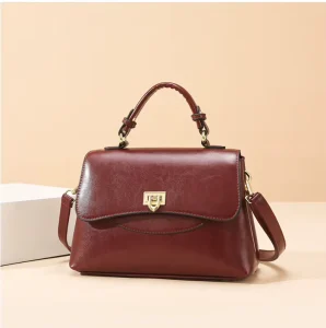 Women’s PU Leather Convertible Shoulder Bag Fashion Handbags with Removable Strap for Daily Travel