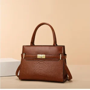 Women’s PU Leather Convertible Shoulder Bag Fashion Handbags with Removable Strap for Daily Use