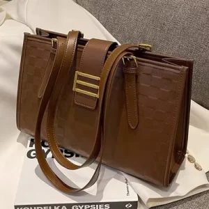 Women’s PU Leather Shoulder Bag Fashion Tote Bags with Removable Strap for Daily Commute and Multiple Carrying Options