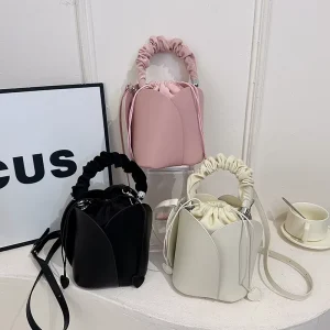 Women’s Retro Flower Shaped Niche Bucket Bag Fashionable New Style Crossbody For Casual Commuting With Candy Pattern
