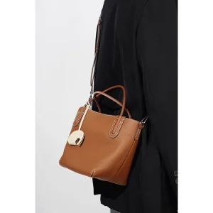 Women’s Retro Genuine Leather Clutch Purse Tote Shoulder Bags Cowhide Soft Leather Handbag Color Contrast