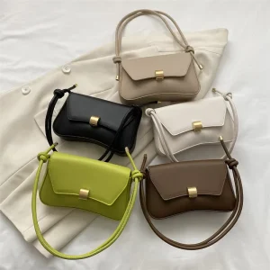 Women’s Retro Hand-Carry Underarm Bag Western Style Single-Shoulder Crossbody Small Square Cover Bag