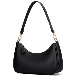 Women’s Shoulder Bag Crossbody Handbag With Chain Decoration Single Strap Polyester Lining Zip Closure