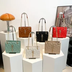 Women’s Shoulder Bag With Solid Shoulder Strap Handbag PU Material Purses and Handbags for Ladies