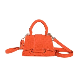 Women’s Single Shoulder Crossbody Bag Solid Color Small Square Handbag Fashion Ins Versatile Korean Polyester