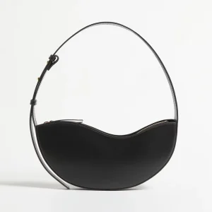 Women’s Stylish Purse Handbag Fashionable PU Vegan Leather Moon Shaped Shoulder Bag Customizable for Ladies