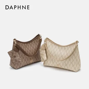 Women’s Tote Bags Monogram Printed Hobo Handbags With Mini Coin Pouch Two Straps Women Crossbody Bag