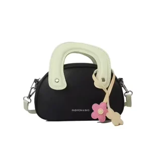 Women’s Vintage Small Tote Bag Single Strap Zip Closure Lightweight Portable Handbag