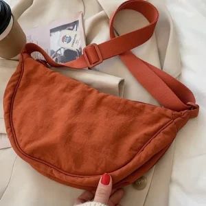 Women’s Winter Crossbody Shoulder Bag Fashionable Casual Nylon Dumpling Design Versatile Lightweight Medium Single Strap
