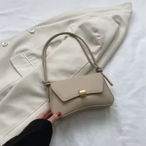 YY0075 Designer Fashion Women’s Saddle Bag Handbags Single Strap Polyester Lining Waterproof Pu Leather