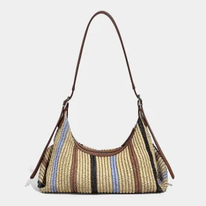 Young Lady Half Moon Bags Summer Straw Bags Products From Guangzhou Women Handbags Beach Shoulder Bags