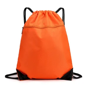 custom polyester drawstring bag custom logo team-building event sports drawstring backpack