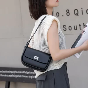 in China Online Shopping Mini Bag Cowhide Leather Shoulder Crossbody Fashion Saddle Handbags for Women Luxury